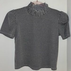 Zara Checkered Turtle Neck